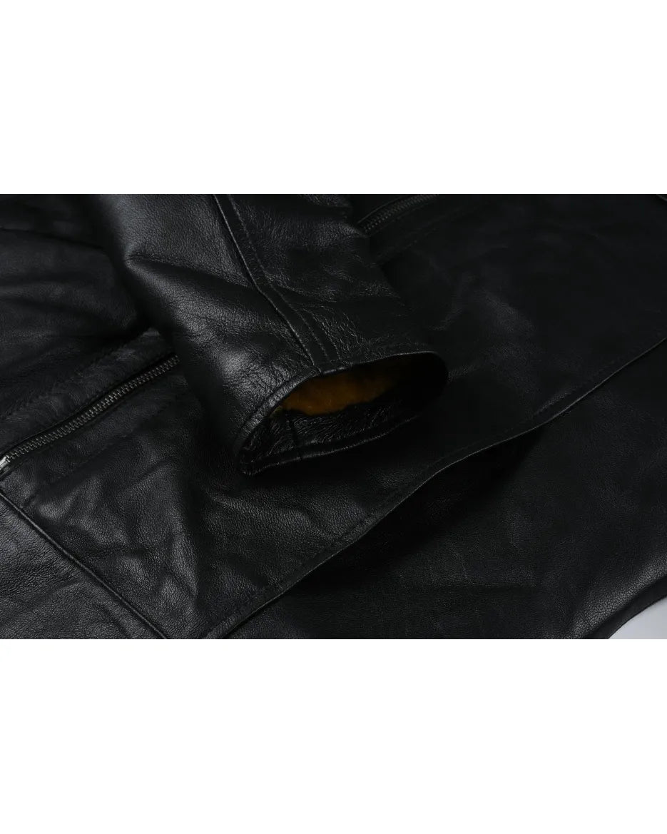 Men's Sheepskin Leather Aviator Coats with Shearling Collar Men's Sheepskin Leather Aviator Coats with Shearling Collar