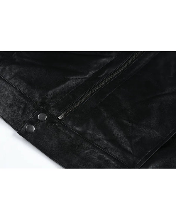 Men's Sheepskin Leather Aviator Coats with Shearling Collar