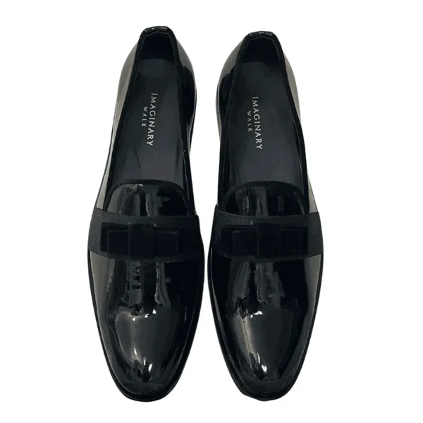 Black patent shoes for men