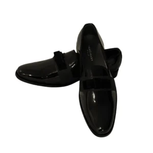 Shiny Velvet Black Patent Luxury Loafer Shoes